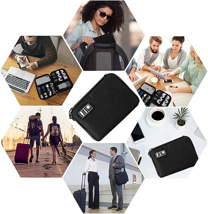 Travel Cable Organizer Bag Waterproof Portable Electronic Accessories Organizer - Image 6
