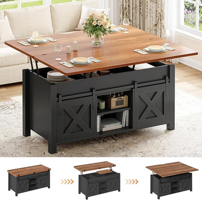 SEDETA Lift Top Coffee Table, 4 in 1 Multi-Function Convertible Coffee Tables by SEDETA