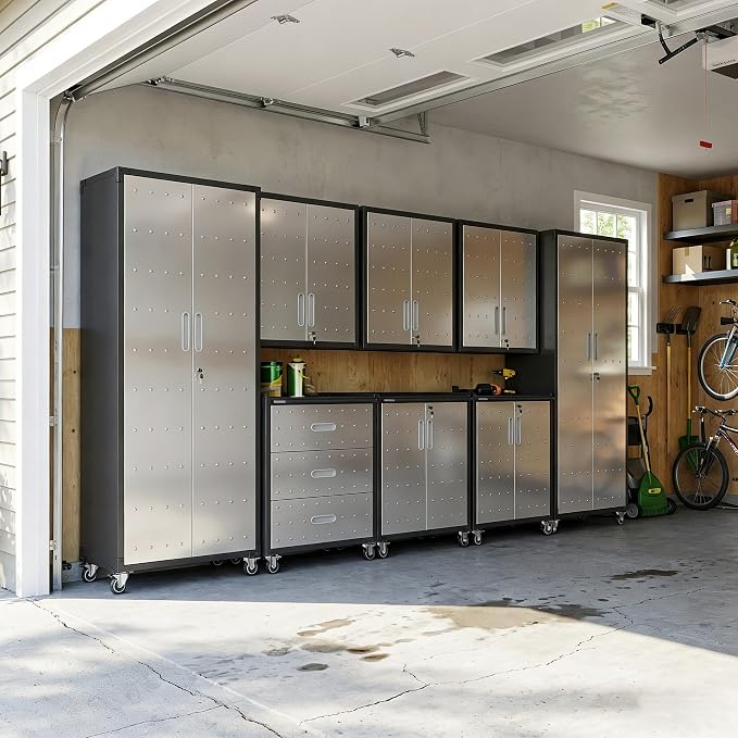 Garage Cabinet System | Heavy Duty Steel All-in-One Modular Garage Cabinet Set - Image 9