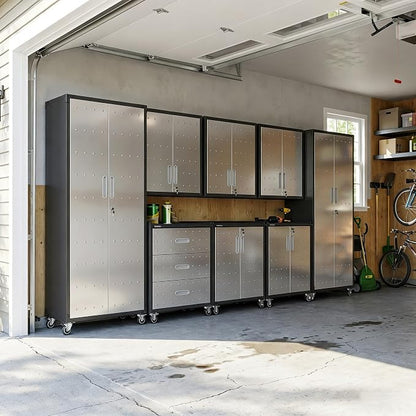 Garage Cabinet System | Heavy Duty Steel All-in-One Modular Garage Cabinet Set - Image 9