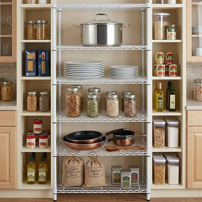 Honey-Can-Do 5-Tier White Wire Shelving Unit, 200 lb/Shelf, 000 lb total in a - Image 2