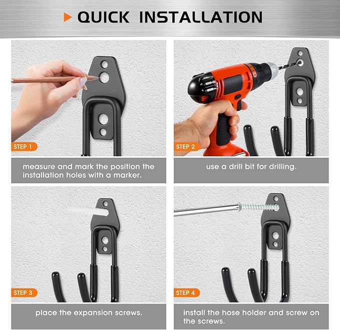 Garage Tool Hooks Wall Mount, 6 Pack Heavy Duty Storage Hooks - Image 5