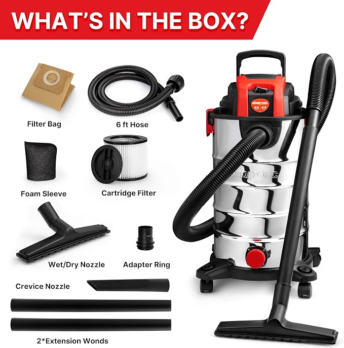 Shop-Vac 8 Gallon 4.0 HP Wet/Dry Vacuum - Image 8