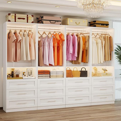 Closet System Sets of 4, 8FT-21FT Customizable Closet Organizer System - Image 8