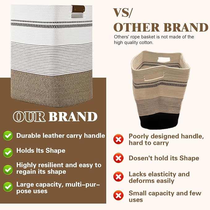 Laundry Hamper, 85L Tall Laundry Basket - Image 5
