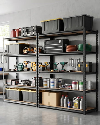 Garvee 3-Tier Storage Shelving Unit, 2500 lbs Load | Carbon Steel Utility - Image 7