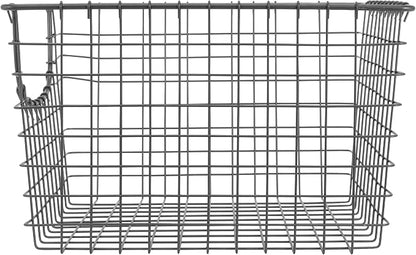 Spectrum Wire Scoop Basket Storage Bin Industrial Gray Nesting Metal Baskets - Image 3