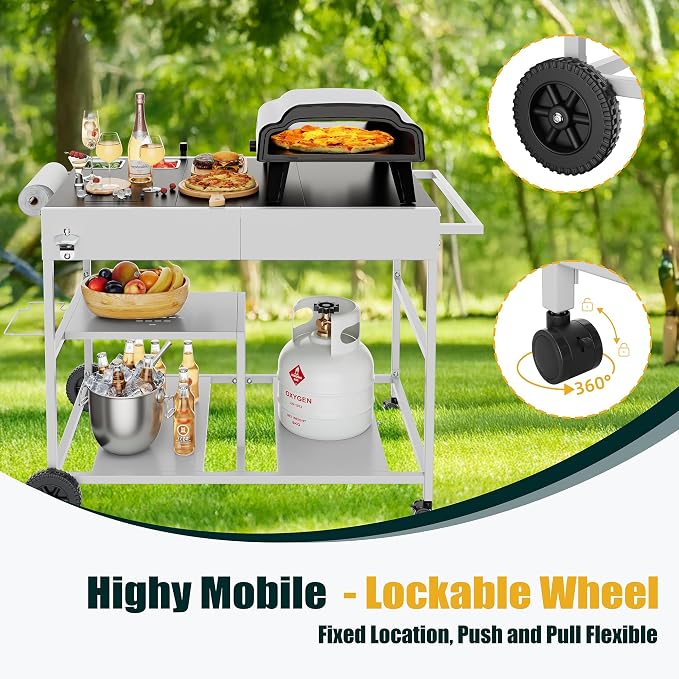 Shintenchi Pizza Oven Cart Table - Image 6
