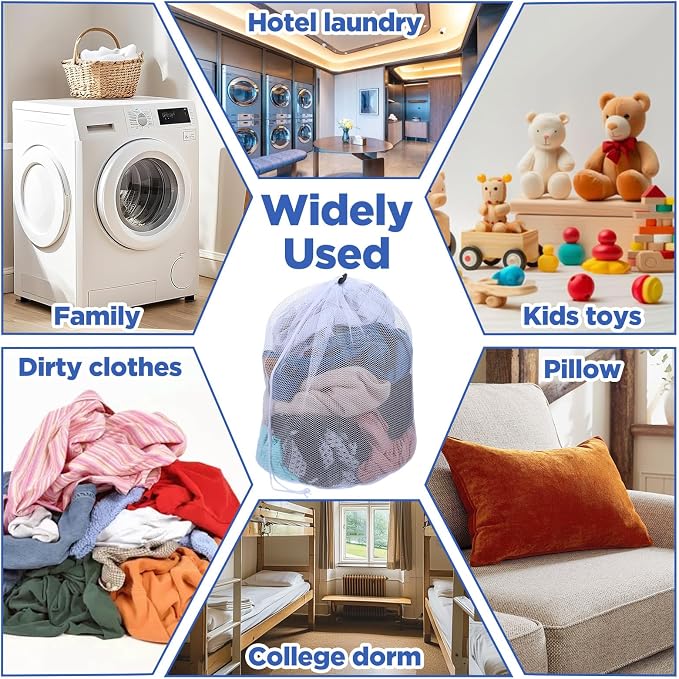 20 Pack Mesh Laundry Bags Bulk - Image 5
