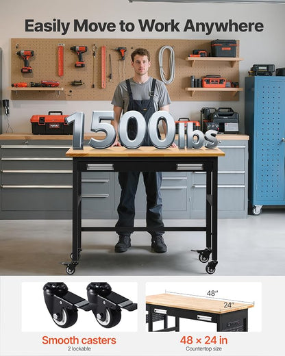 VEVOR Workbench, 48-inch Garage Workbench - Image 2