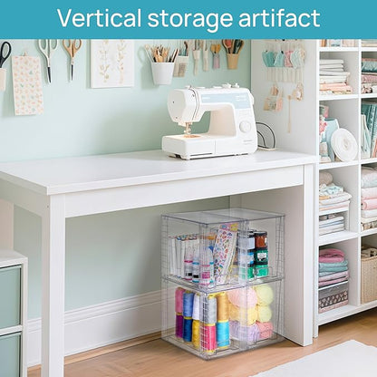 Vtopmart 4 Pack Clear Stackable Storage Drawers, 9.7" High Plastic Organizers - Image 8
