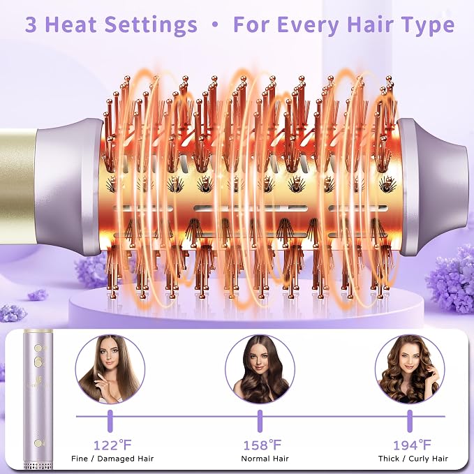 Hair Dryer Brush 8-in-1 Dual Voltage Hot Air Styler – Fast-Drying 110, 000 RPM - Image 4