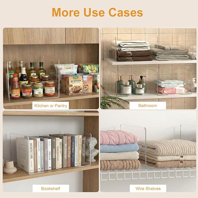 SortNStore Shelf Dividers for Closet Organization: 10" Tall x 16" Deep - Image 10