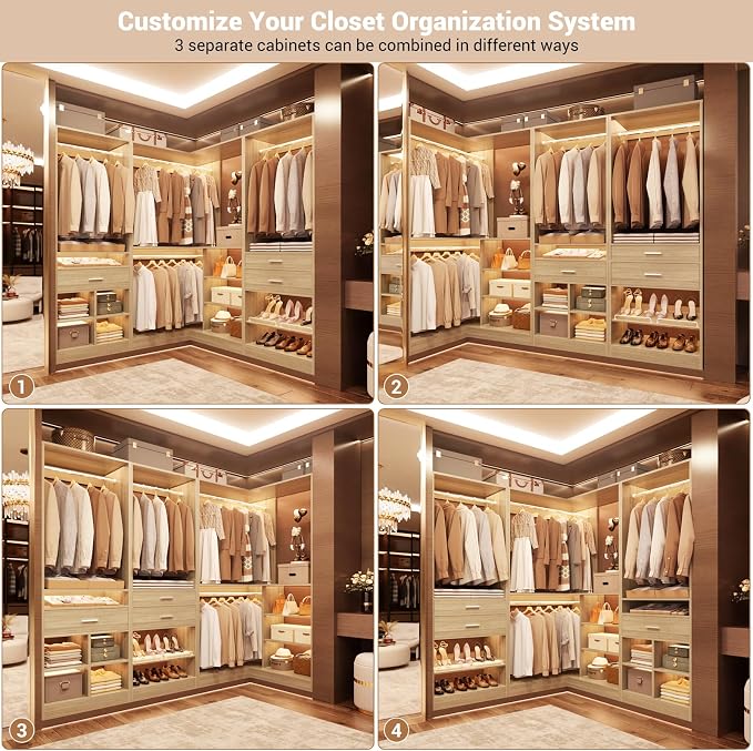 Unikito 86" Corner Closet System, Modular Closets Organizer - Image 3