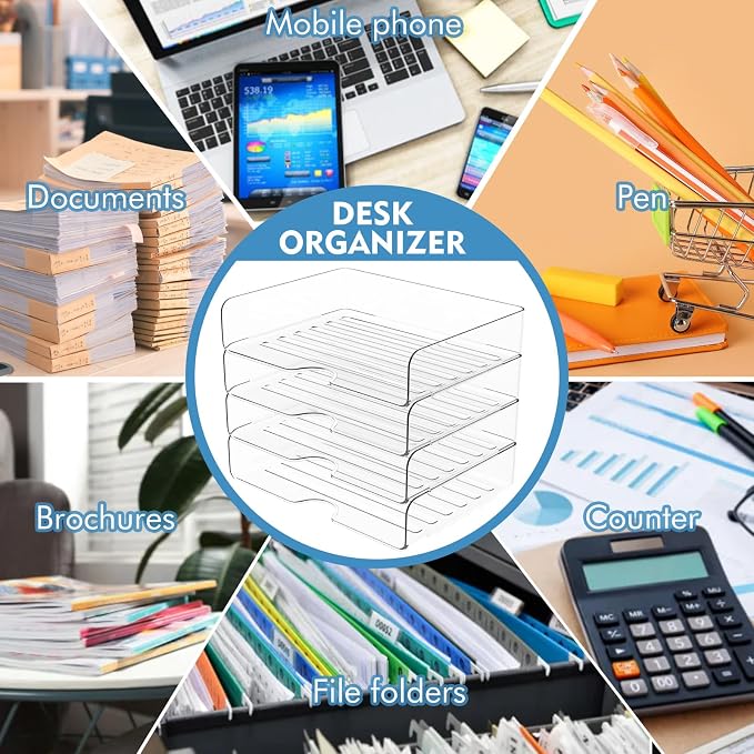 Paper Organizer Letter Tray, Versatile Desk document Organizer–A4 Paper - Image 7