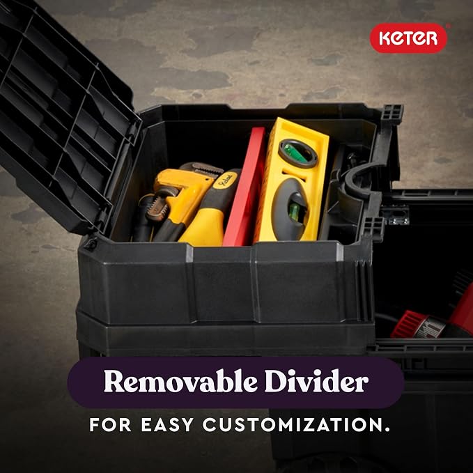 Keter Masterloader Resin Rolling Tool Box - Image 9