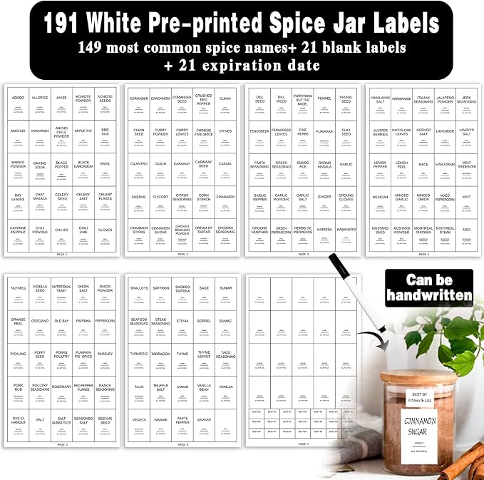 GPOVVIMX 12 Pcs Glass Spice Jars - Image 3