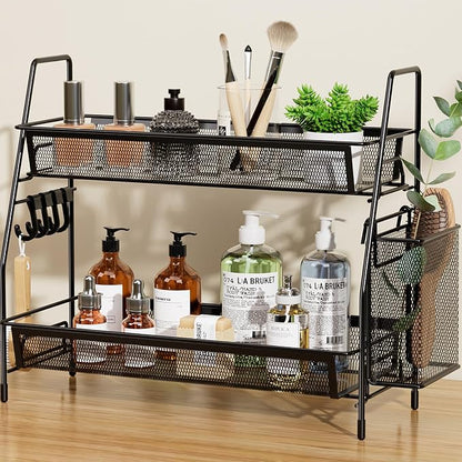 VITVITI 2-Tier Bathroom Organizer Countertop, Metal Wire Mesh Bathroom Counter by VITVITI