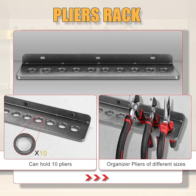 Screwdriver Organizer，Metal Screwdriver Organizers, Hammer Rack，Pliers Organizer - Image 4