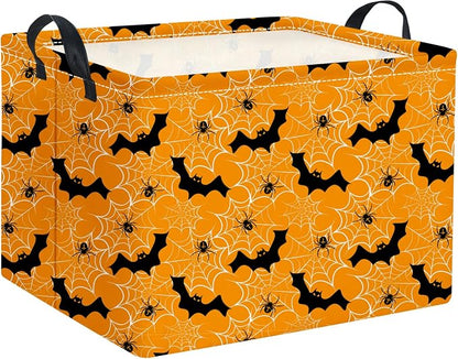 Halloween Basket Cute Baskets for Kids Pumpkin Basket Rectangular Storage Bin by TIBAOLOVER