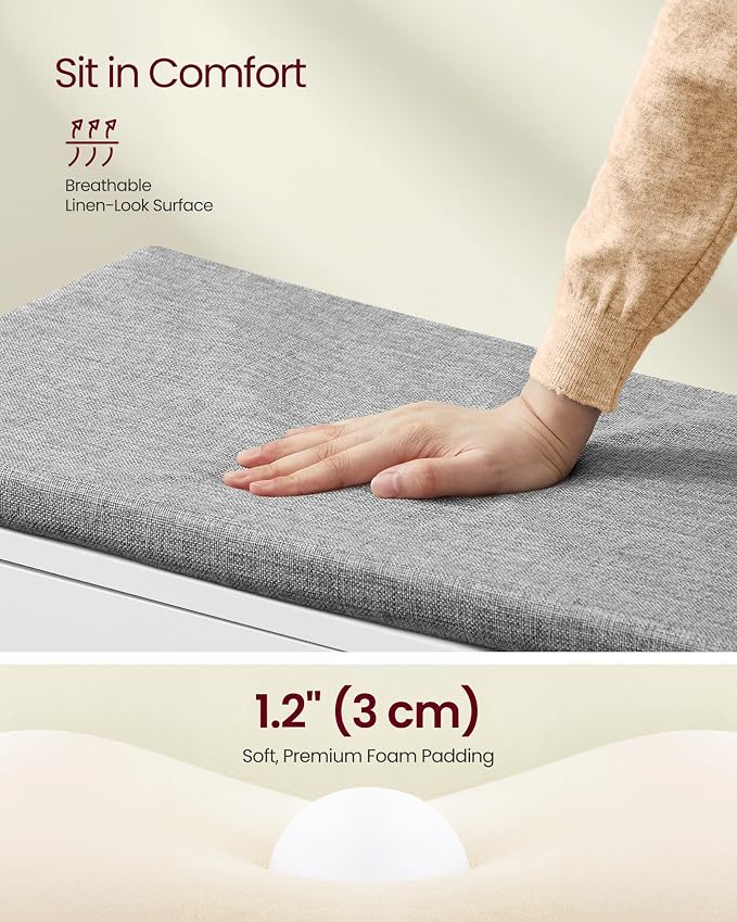 VASAGLE Shoe Storage Bench - Image 5
