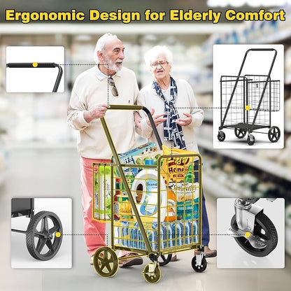 4.5 Cu Ft Folding Shopping Cart - Image 5