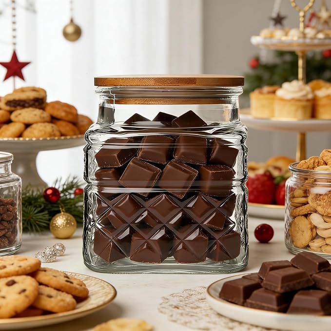 Prettidecor Glass Storage Jars, 38 FL OZ Airtight Canisters - Image 8