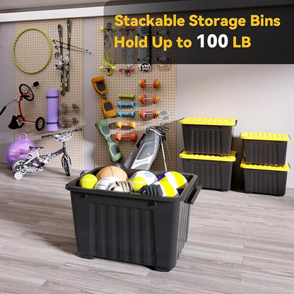 Nazhura 72Quart Plastic Storage Bin, Stackable and Nestable Storage Boxes - Image 5