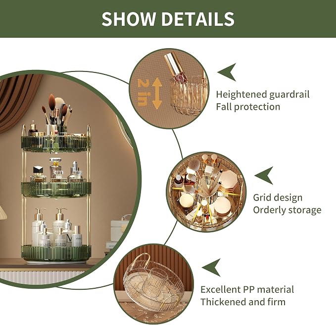YCIA&DONE Rotating Makeup Organizer - Image 3
