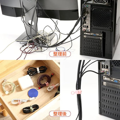 UMUST Silicone Cable Ties, Reusable Cable Management Organizer, Cord Tie - Image 5
