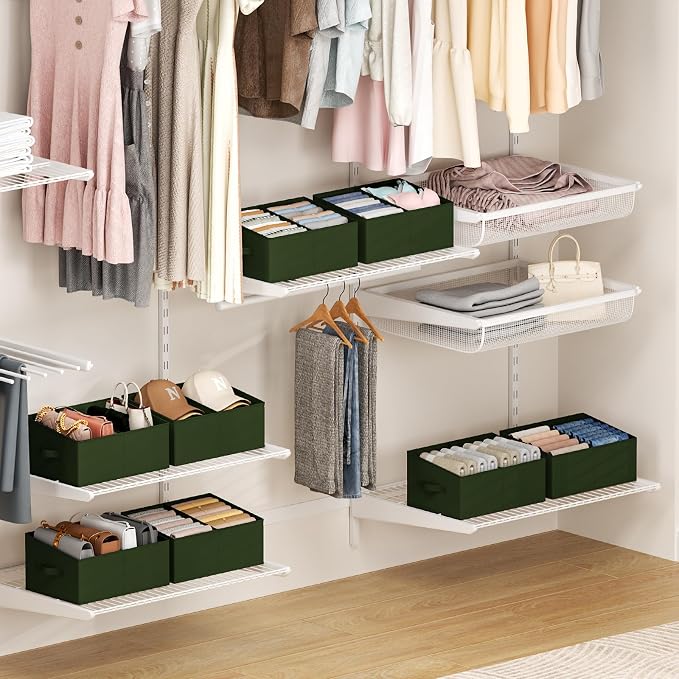 DIMJ Large Closet Shelf Organizer Bins 8 Packs - Image 6