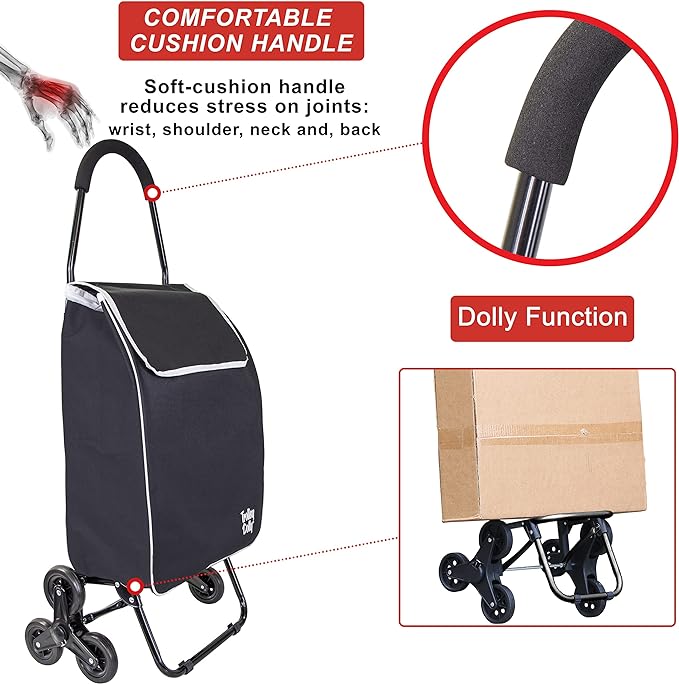 dbest Products Trolley Dolly Sport Stair Climber – Foldable Grocery Cart on - Image 2