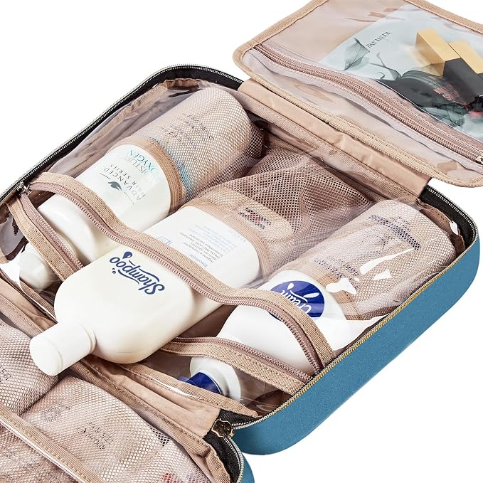 NISHEL Travel Toiletry Bag for women, Portable Hanging Organizer for Full-Sized - Image 6