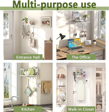 Ironing Board Hanger, CUFURNIX Wall Mount or Over the Door Iron Holder - Image 9