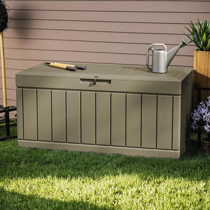 Greesum 82 Gallon Resin Deck Box All Weather Large Outdoor Storage - Image 4