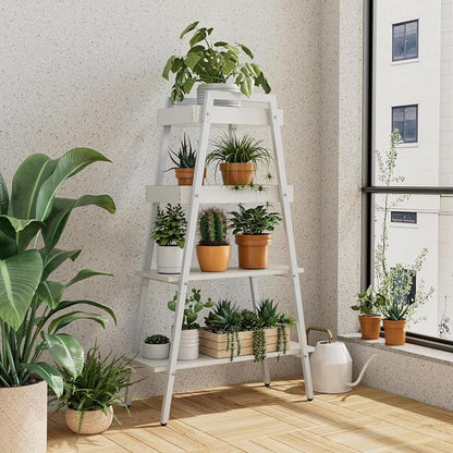 VECELO Ladder Shelf, 4-Tier Bookshelf - Image 2