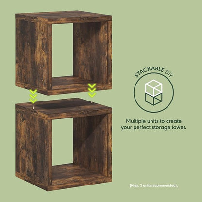 Furinno Cubicle Book Shelf, Cube Storage Organizer Bookcase - Image 4