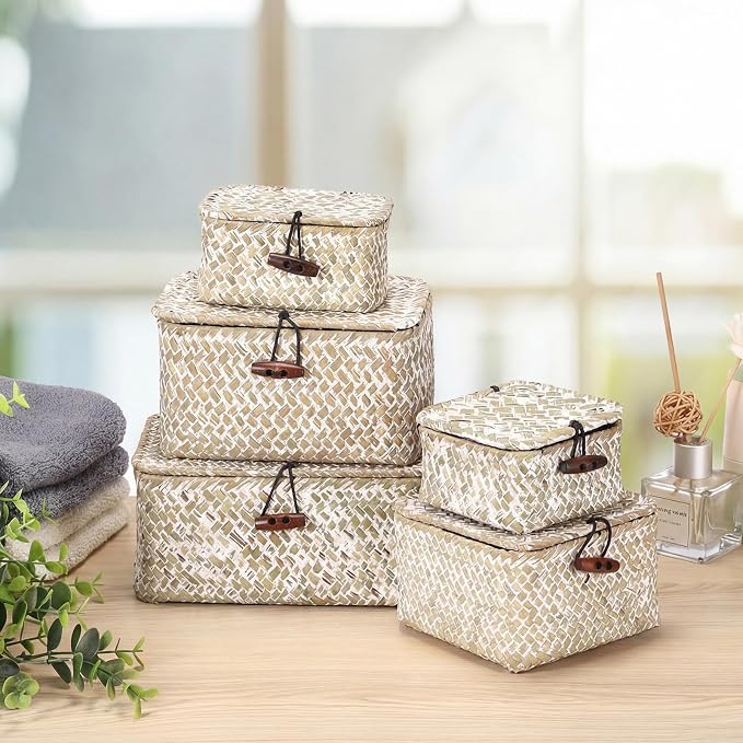 Hipiwe Wicker Shelf Basket Box - Image 8