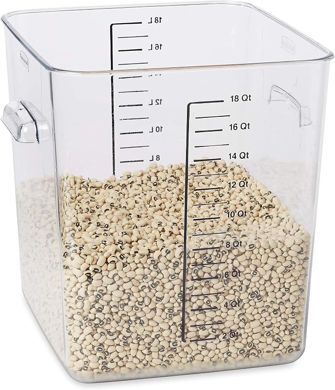 Rubbermaid Commercial Products Plastic Space Saving Square Food Storage - Image 2