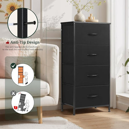 4 Drawers Dresser for Bedroom Fabric Storage Tower - Image 4