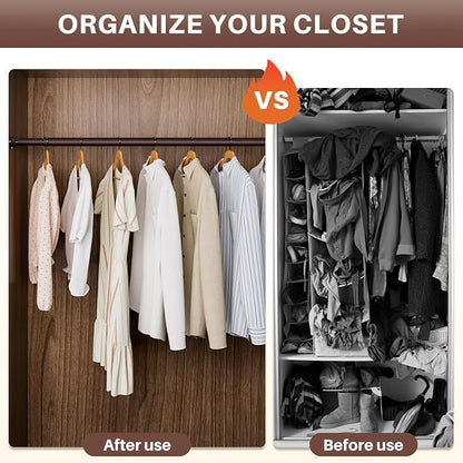 Closet Rod - Closet Rods for Hanging Clothes, 17 to 97 inch Adjustable Closet - Image 5