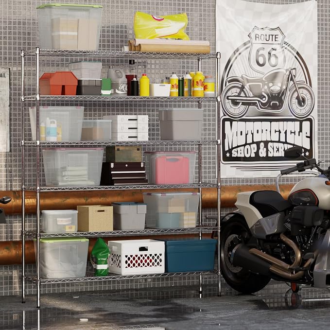 14" Deep x 60" Wide x 74" Height Wire Shelving Kit | 6-Tier | NSF Commercial - Image 6