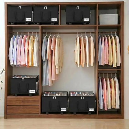 Large Shoe Organizer for Closet, 16 Pairs Shoe Storage Box - Image 2