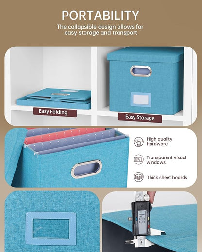 2 Pack File Storage Organizer, Document Organizer, Portable File Box - Image 2