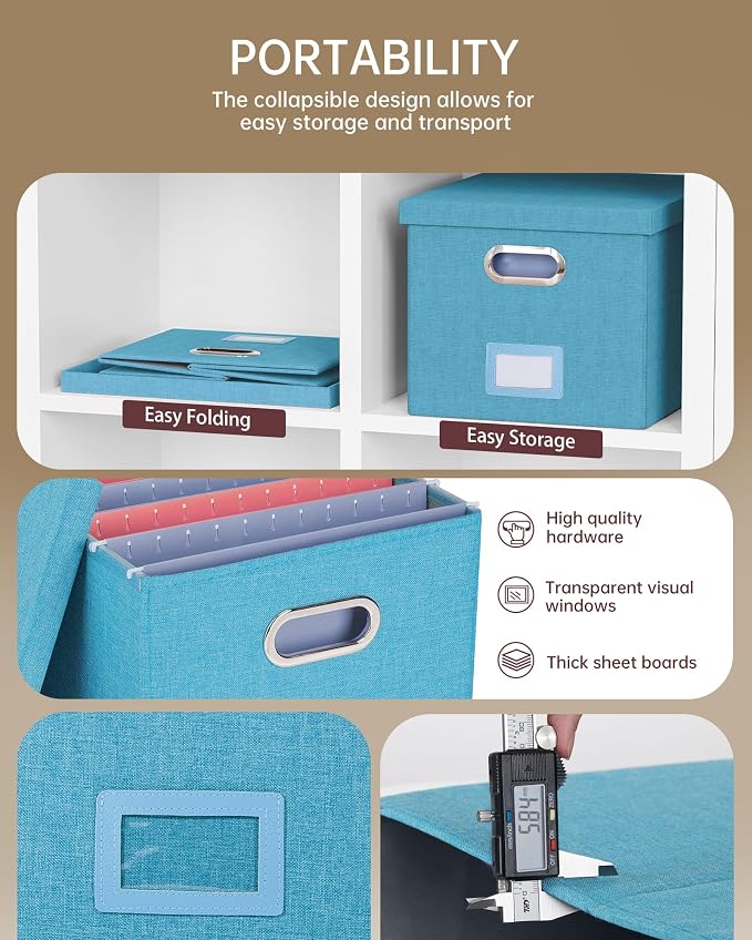 File Organizer with Lid, File Box, File Cabinet - Image 2
