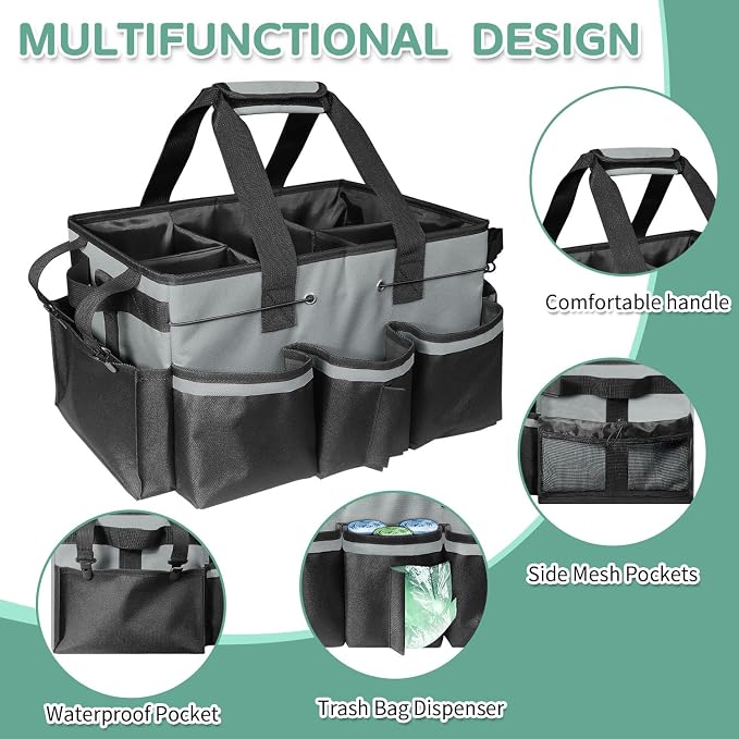 Boczif Cleaning Caddy Bag Wearable, Supplies Organizer - Image 2
