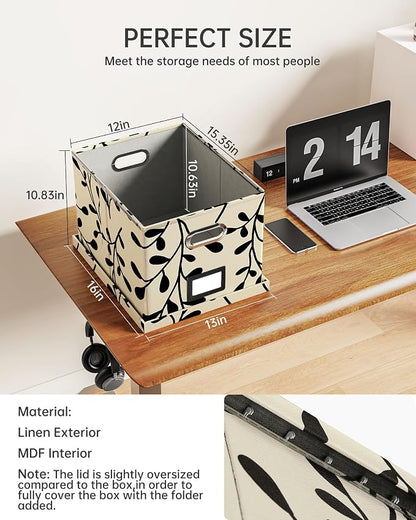 2 Pack File Storage Organizer, Document Organizer, Portable File Box - Image 2