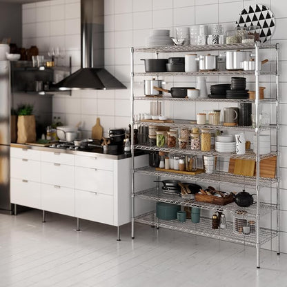 18" Deep x 54" Wide x 74" Height Wire Shelving Kit | 8-Tier | NSF Commercial - Image 5