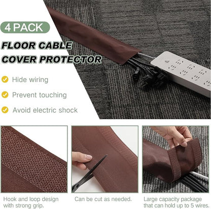 WILLBOND Carpet Cord Cover Cable Protector Floor Cover Cable Protector - Image 4