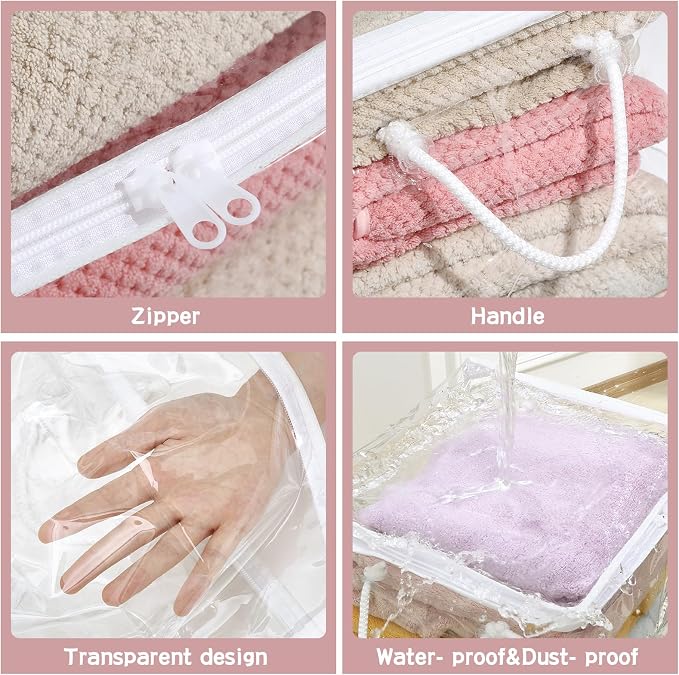 10-Pack Clear Zippered Storage Bags - Image 4